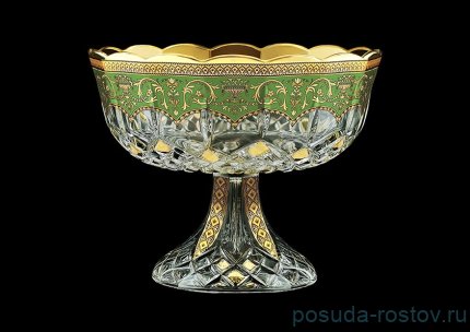 Ваза для фруктов 23 см &quot;Опера /Империя /Зелёная&quot; / 069978