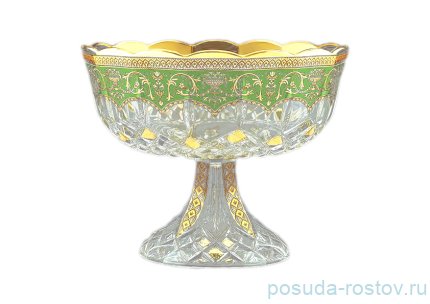 Ваза для фруктов 23 см &quot;Опера /Империя /Зелёная&quot; / 069978