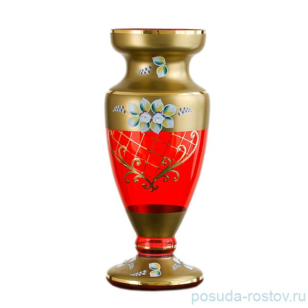 Ваза для цветов 40 см "Лепка красная /с золотом" / 036739