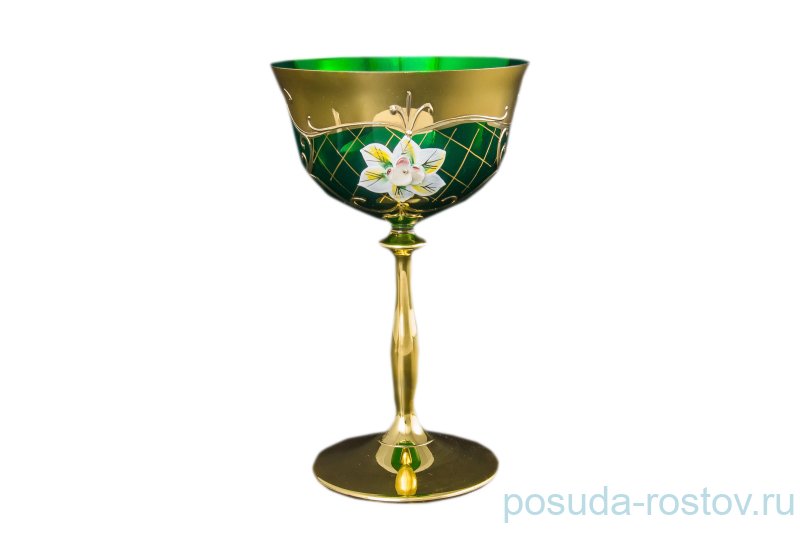 Креманки/мартинки 280 мл 6 шт "Анжела /Лепка зелёная" U-R / 030192