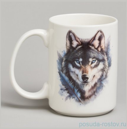 Кружка 500 мл 13,8 х 8,7 х 11,7 см &quot;Волк&quot; / 378423