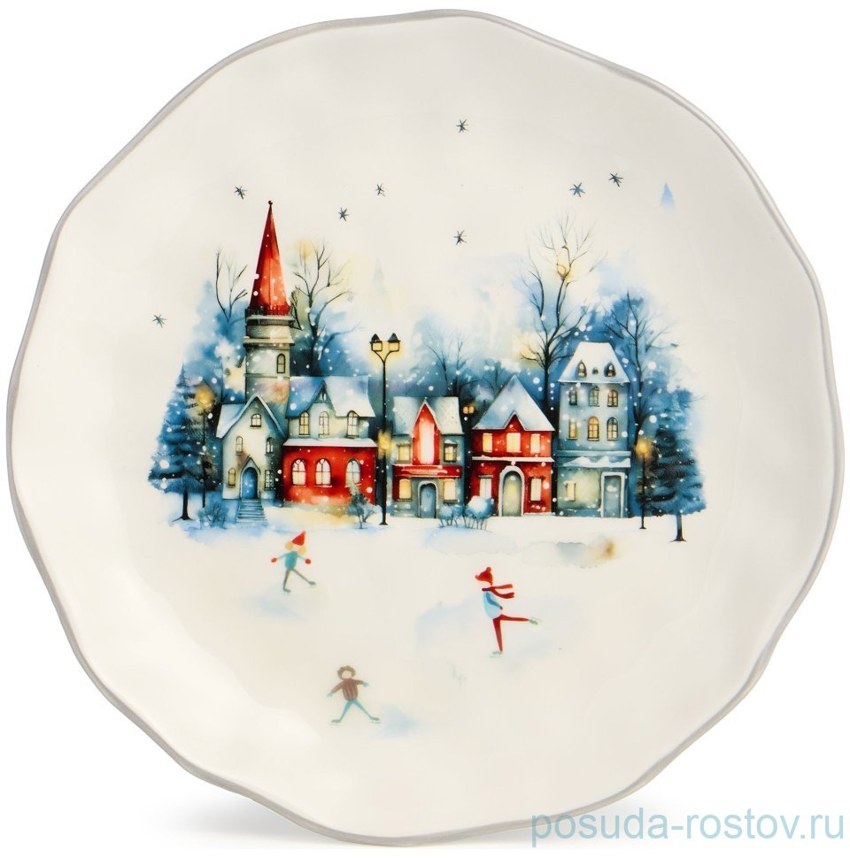 Тарелка 23 х 3,5 см "С новым годом!" / 379567