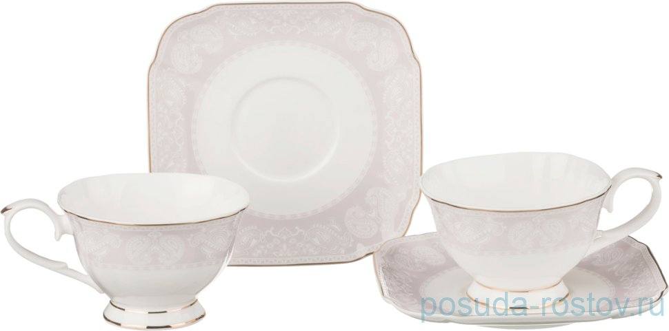 Набор чайных пар 210 мл 2 шт "Пинк Квадро" / 189195