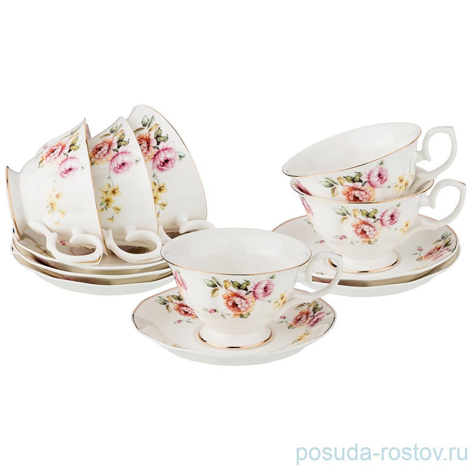 Набор чайных пар 200 мл 6 шт "Велма" / 192089