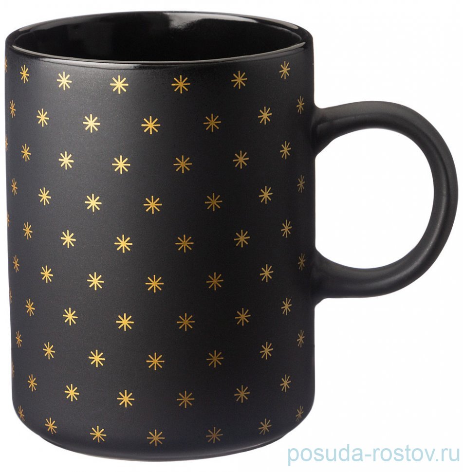 Кружка 380 мл темно-синяя "Break time /Снежинки" / 328777