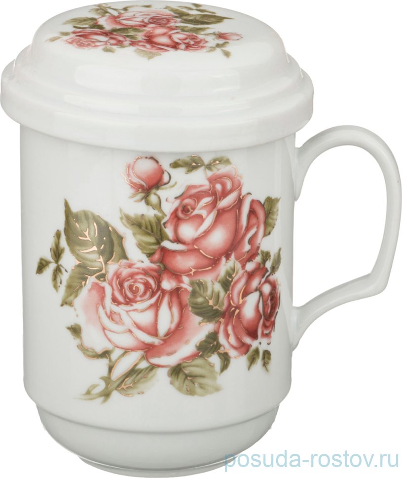 Заварочная кружка 350 мл с ситечком "Корейская Роза" / 198825