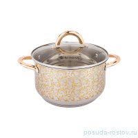 Кастрюля 16 х 9,5 см со стеклянной крышкой индукционное дно 1,8 л &quot;agness&quot; / 196294