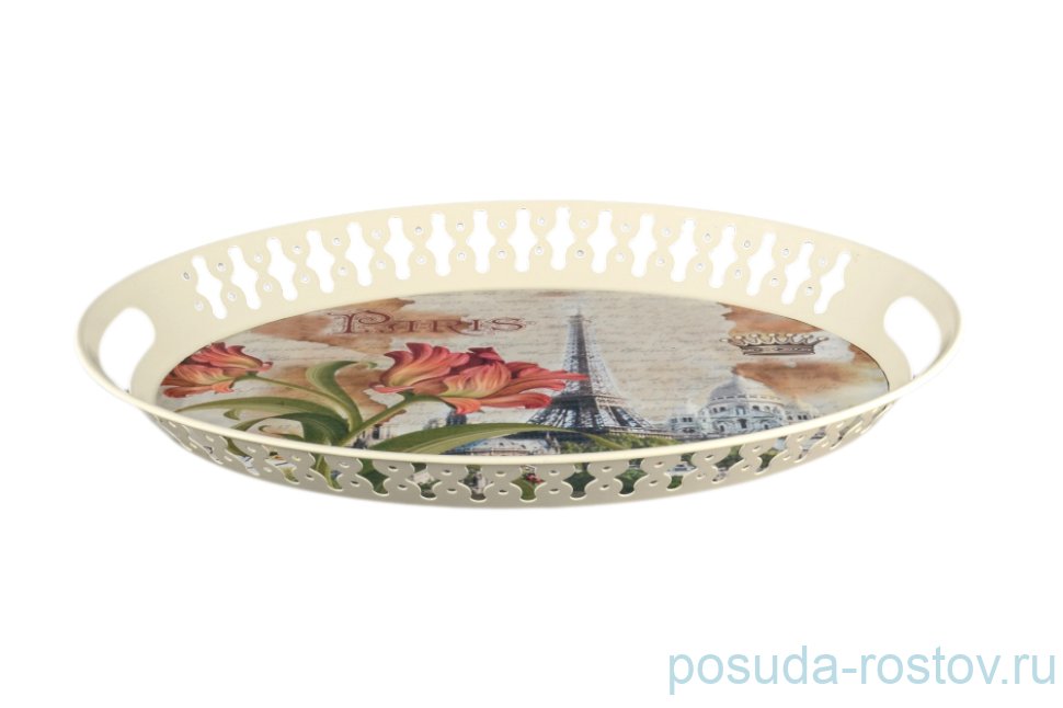 Поднос овальный с ручками "Париж" / 095488