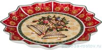 Блюдо 38 х 4 см круглое &quot;christmas collection /колокольчики&quot; / 192347