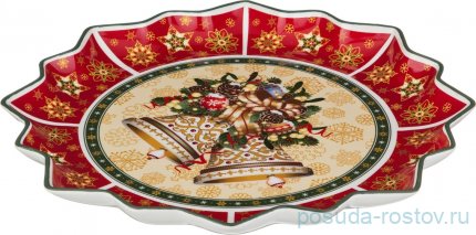 Блюдо 38 х 4 см круглое &quot;christmas collection /колокольчики&quot; / 192347