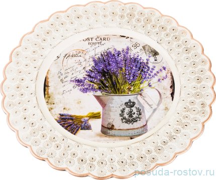 Поднос 33 см круглый &quot;Старинный прованс&quot; / 186034