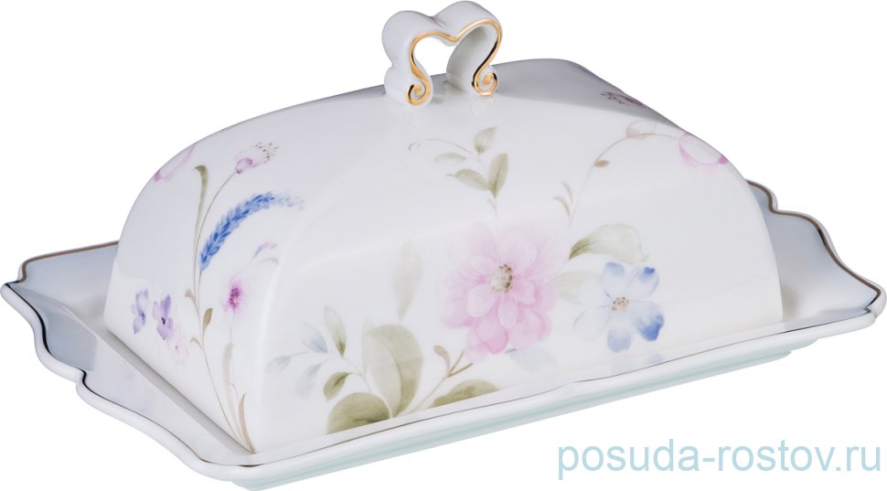 Маслёнка 18 х 8 х 12 см "луговые цветы" / 197482 Маслёнка 18 х 8 х 12 см "луговые цветы" / 197482