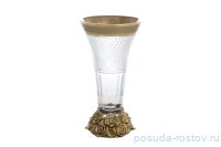 Ваза для цветов 35,5 см &quot;Фрост /Фелиция /Матовое полоса /золото&quot; / 145802