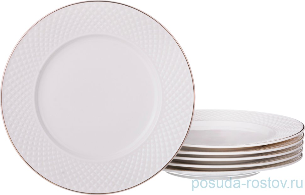 Набор тарелок 19 см 6 шт "диаманд голд" / 211101