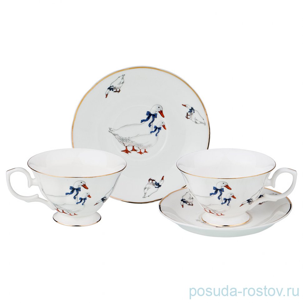 Набор чайных пар 240 мл 2 шт "Гуси" / 244300
