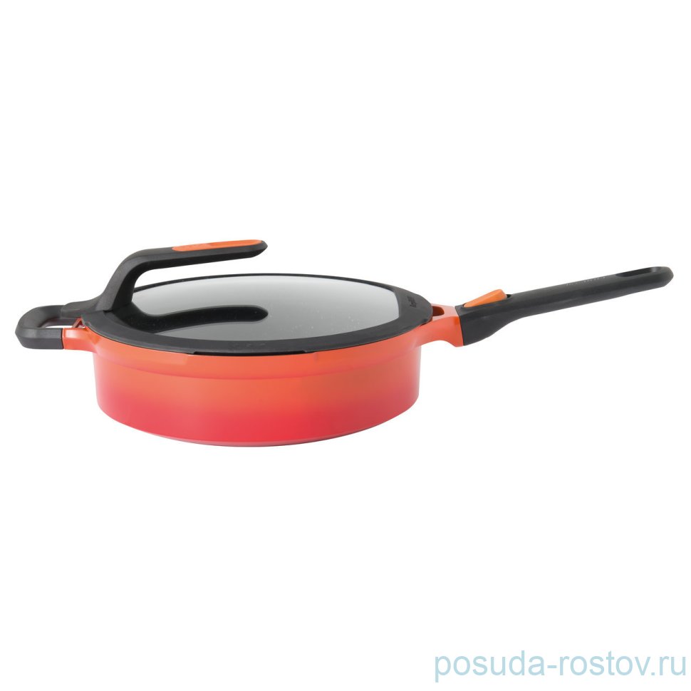 Сотейник 28 см с крышкой 4,6 л "Gem red" / 162375