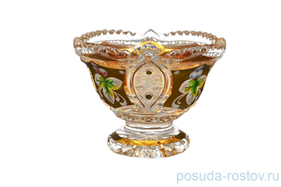 Вазочка 10 см н/н  "Хрусталь с золотом" / 017403