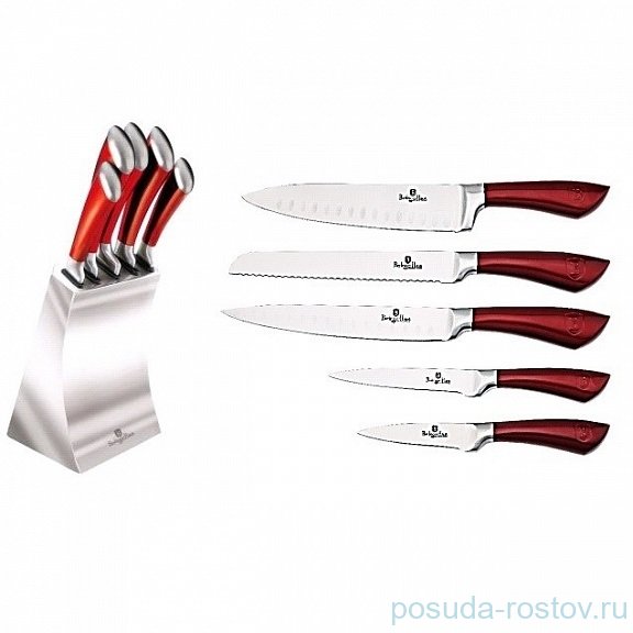 Набор кухонных ножей 6 предметов на подставке Berlinger Haus "Passion Collection" / 129295 Набор кухонных ножей 6 предметов на подставке Berlinger Haus "Passion Collection" / 129295