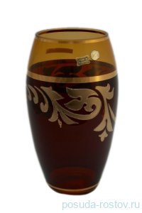 Ваза для цветов 29 см &quot;Амбер /Золотой узор&quot; / 029954