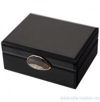 Шкатулка 19 х 16 х 8 см чёрная &quot;Granite&quot; / 231552