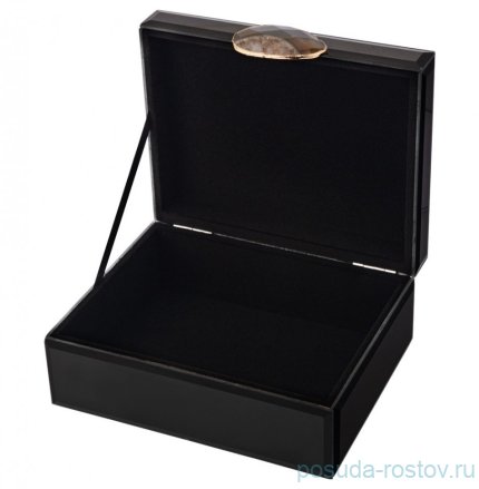Шкатулка 19 х 16 х 8 см чёрная &quot;Granite&quot; / 231552