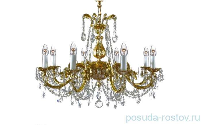 Люстра 8 рожковая с хрустальными чашами Royal "Роял" PL / 049319 Люстра 8 рожковая с хрустальными чашами Royal "Роял" PL / 049319