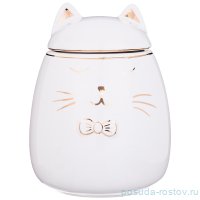 Ёмкость для сыпучих продуктов 11,8 х 11,8 х 15,7 см &quot;Белый котик&quot;  / 186393