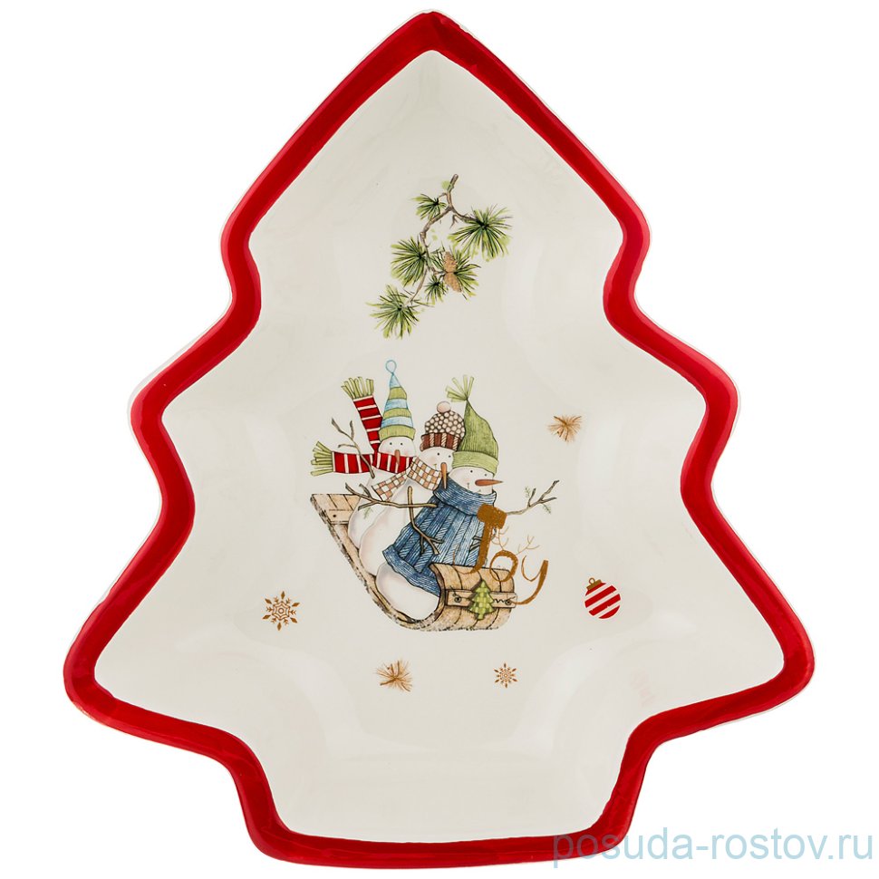 Салатник 30 х 26 х 6 см Елка "Зимняя забава" / 215181
