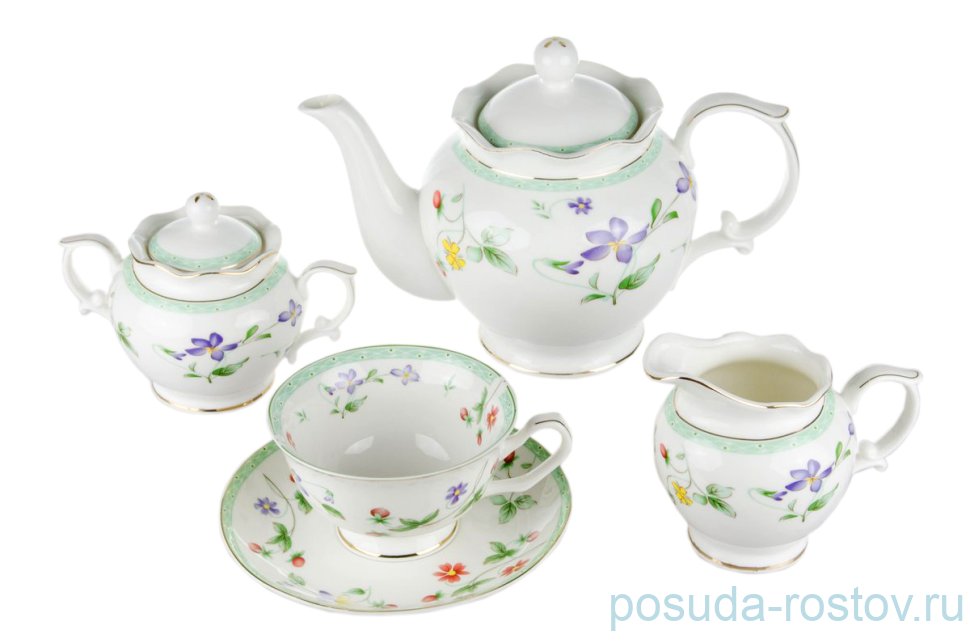 Чайный сервиз на 6 персон 15 предметов "Мира" / 075697
