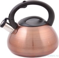 Чайник 3 л со свистком нержавеющая сталь &quot;AGNESS&quot; / 200202