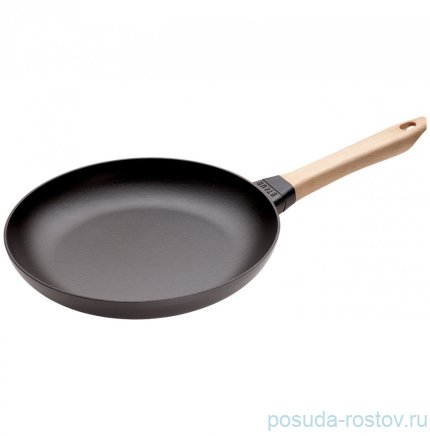Сковорода 28 см с деревянной ручкой черная &quot;STAUB&quot; / 271295