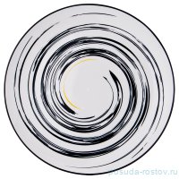 Тарелка 27 см черно-белое &quot;Vogue /с жёлтым&quot; / 190449