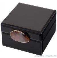 Шкатулка 12,5 х 13,5 х 8 см чёрная &quot;Granite&quot; / 231551