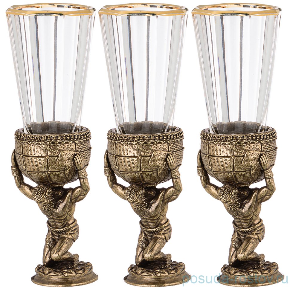 Рюмки 50 мл 3 шт "атлант" / 268895 Рюмки 50 мл 3 шт "атлант" / 268895