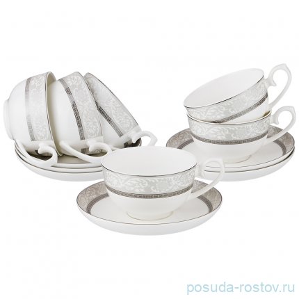 Набор чайных пар 250 мл 6 шт &quot;Кларисса&quot; / 197411