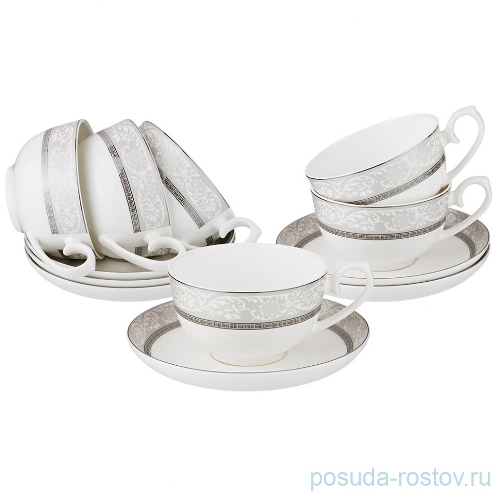 Набор чайных пар 250 мл 6 шт "Кларисса" / 197411 Набор чайных пар 250 мл 6 шт "Кларисса" / 197411