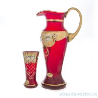 Набор для воды 7 предметов (кувшин 1,2 л + 6 стаканов) &quot;Лепка красная&quot; / 049525