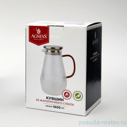 Кувшин для воды 1,6 л с крышкой  / 362428