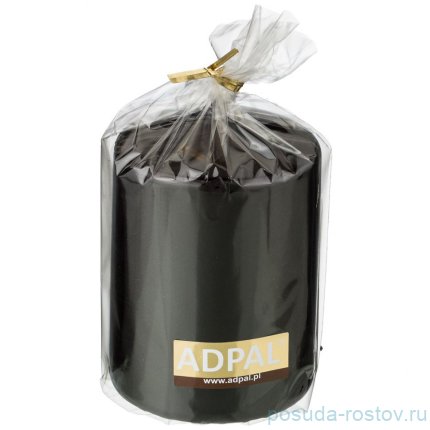 Свеча столбик высота 10см черный лакированный диаметр 7 см (4шт.) / 211090