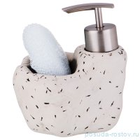 Дозатор для моющего средства 12 х 14 см 400 мл + губка / 228743