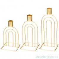 Набор подсвечников 3 шт 8 х 8 х 13,6/17 х 20,7 см / 340738