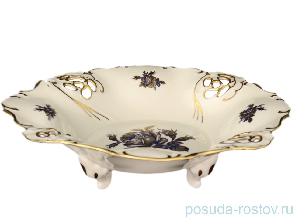 Фруктовница 24 см "Барбарина" "Анжелика /Синяя роза с золотом /СК" / 067775
