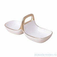 Менажница 2-х секционная 27 х 10,5 х 11 см &quot;Отводка золото&quot; / 342786