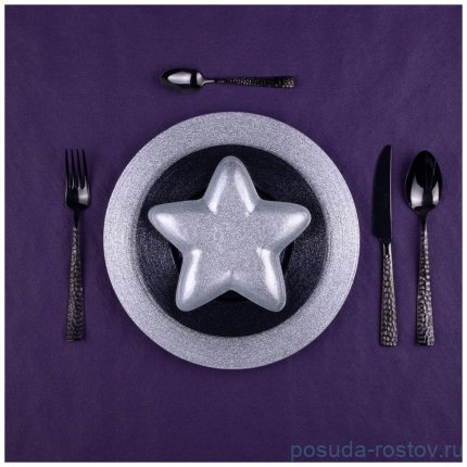 Блюдо 21 см Звезда &quot;Snowflake silver shiny&quot; / 226077