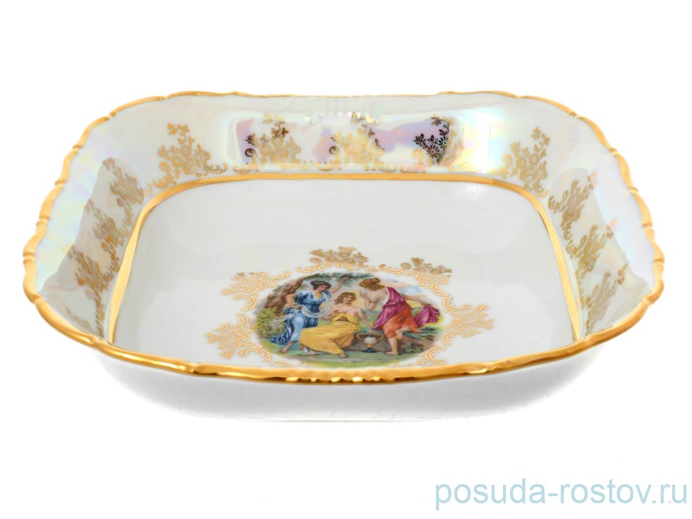 Салатник 25 см квадратный  Sterne porcelan "Фредерика /Мадонна перламутр" / 139148