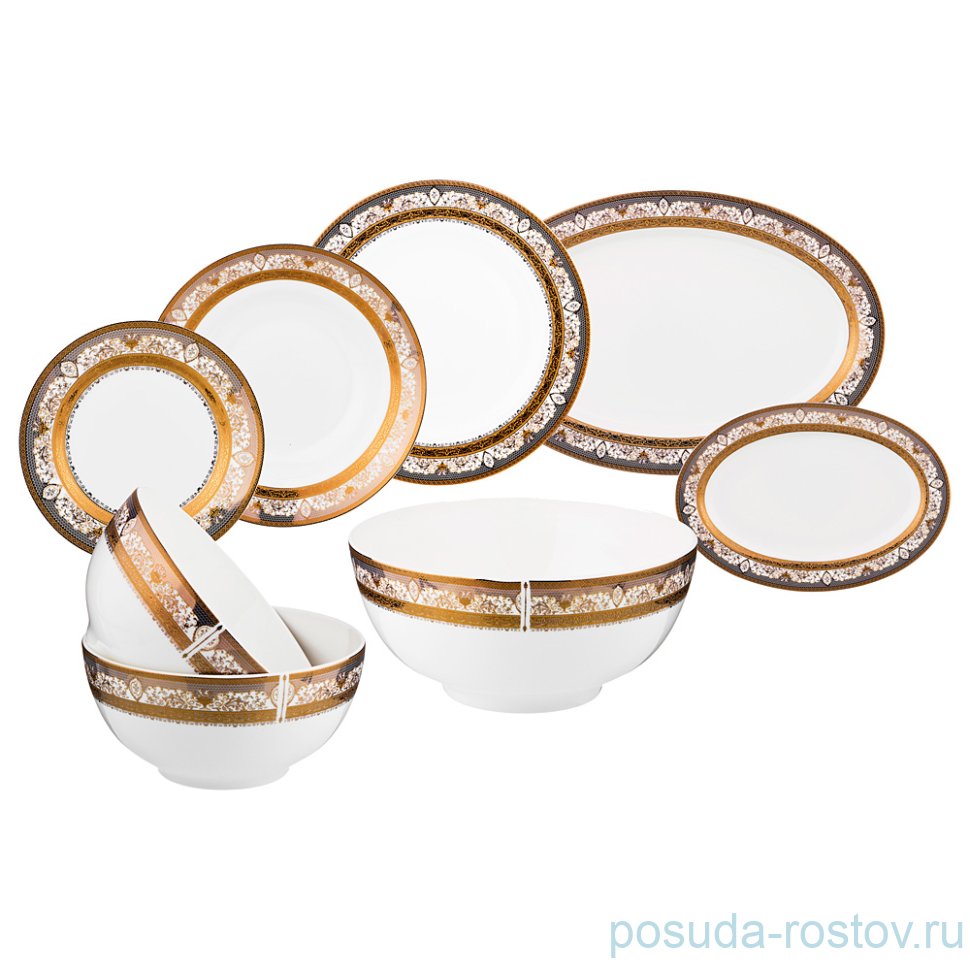 Столовый сервиз на 6 персон 23 предмета (без супника) "Богема" / 191084 Столовый сервиз на 6 персон 23 предмета (без супника) "Богема" / 191084