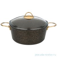 Кастрюля-сотейник 22 х 10,5 см со стеклянной крышкой антипригарное покрытие 3,3 л &quot;Agness /Granite&quot; / 208689