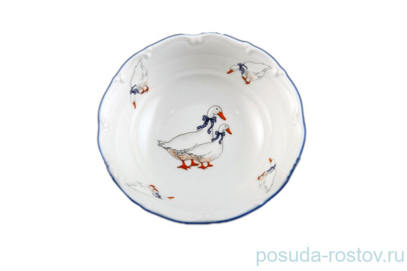 Салатник 13 см  Bohemia Porcelan Moritz Zdekauer 1810 s.r.o. "Офелия /Гуси" / 057845