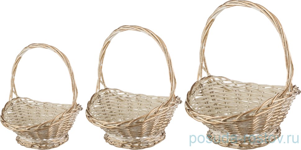 Набор корзин 3 шт плетёные / 187442