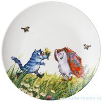 Тарелка 20,5 см 1 шт &quot;Синие коты /Русское поле&quot; / 250811